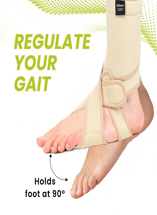 Bukihome Adjustable AFO Foot Drop Brace - Foot Support for Walking with Shoes, Socks, or Barefoot - Relieves Foot Drop, Plantar Fasciitis, Stroke & MS Recovery - Unisex（Beige, Include Left and Right） - Image 2