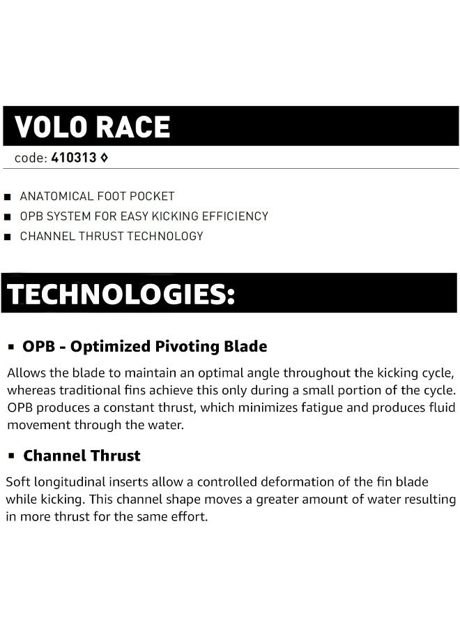 Mares Mares Volo Race Fin with Anatomically Designed Foot Pocket | Channel Thrust Technology for Maximized Power - Image 3