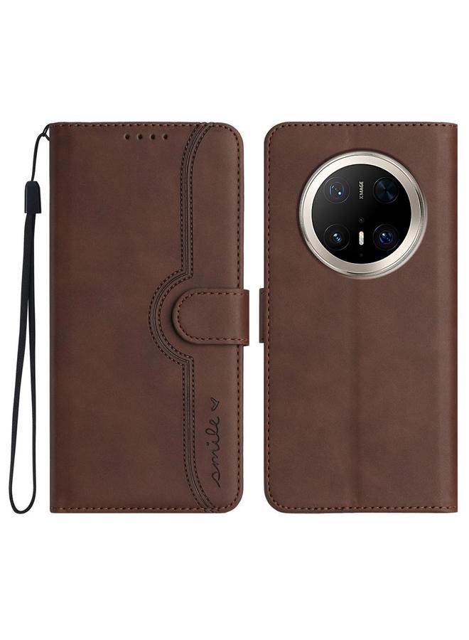 S-TOP Case For Huawei Mate 70 Pro / Mate 70 Pro+ Heart Pattern Skin Feel Leather Phone Case - Image 1