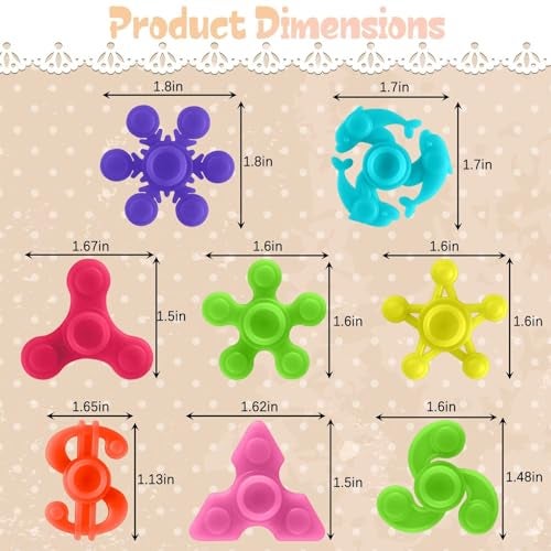 Riferg 200pcs BulkMini Finger Fidget Spinner Toys Stress Relief Sensory Toys for Kids Teens Adults Birthday Party Favors Gifts Christmas Stocking Classroom Prizes Supplies Valentines Day Gifts - Image 5