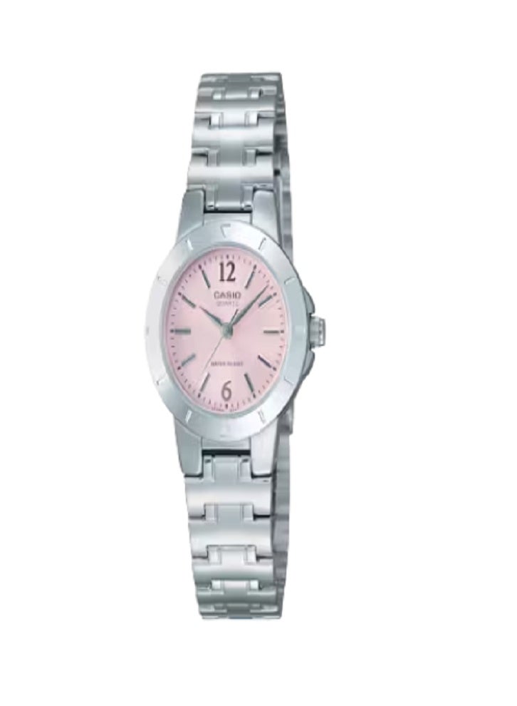 Elegant Women’s Stainless Steel Analog Watch with Pink Dial | Classic Design & Premium Finish