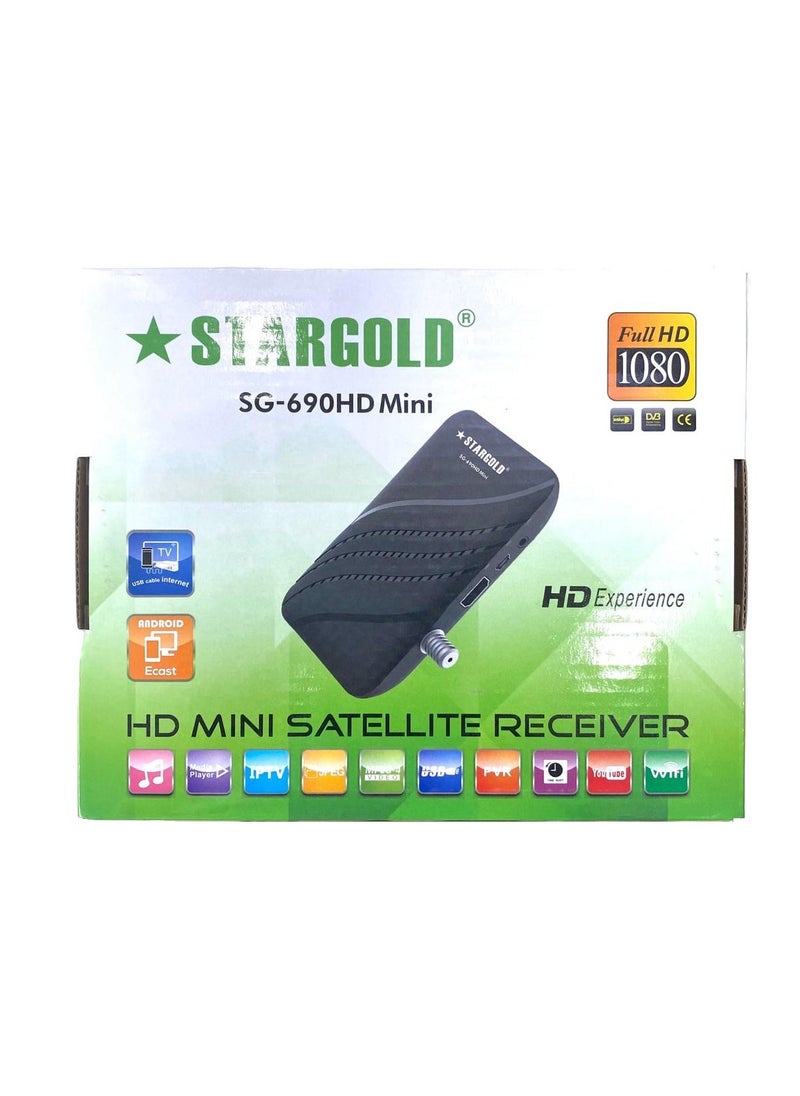 ستارجولد - جهاز استقبال القنوات الفضائية المصغر STARGOLD SG-690HD Mini HD - Image 1