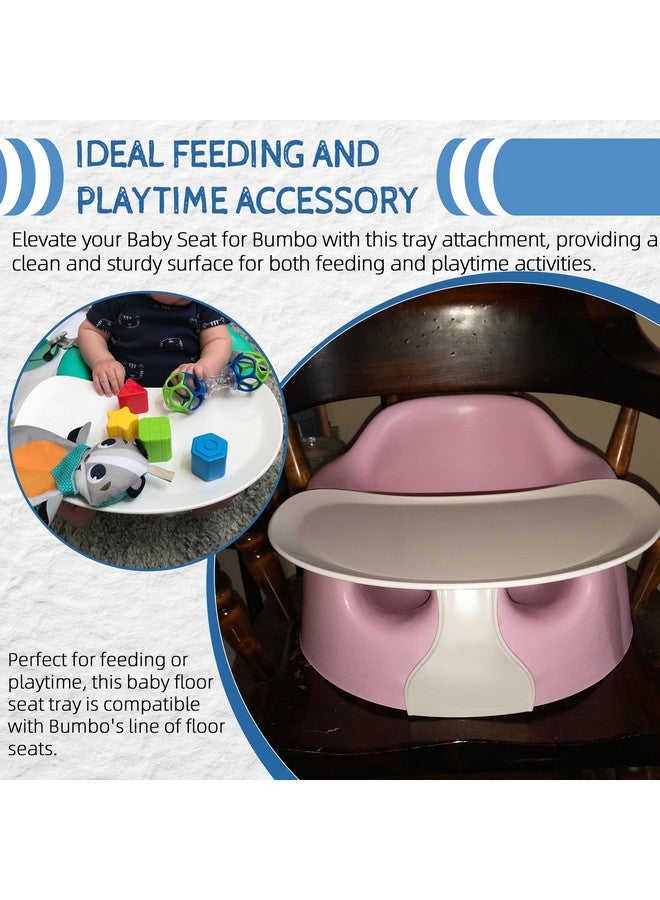 LuQiBabe Baby Booster Seat Tray Attachment Only Compatible with Bumbo Baby Infant Toddler Floor Seat Feeding Tray for Boys and Girls 3 to 12 Months - White - Image 4