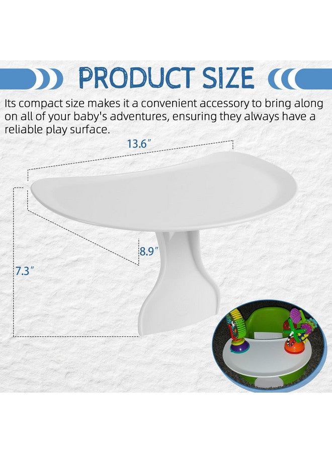 LuQiBabe Baby Booster Seat Tray Attachment Only Compatible with Bumbo Baby Infant Toddler Floor Seat Feeding Tray for Boys and Girls 3 to 12 Months - White - Image 2