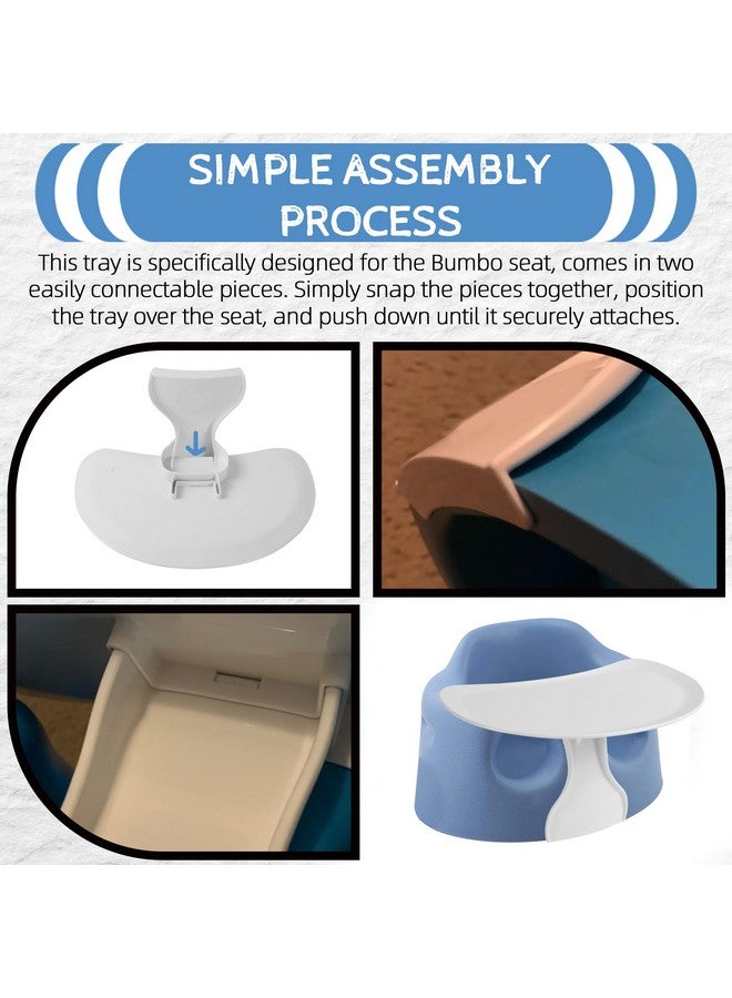 LuQiBabe Baby Booster Seat Tray Attachment Only Compatible with Bumbo Baby Infant Toddler Floor Seat Feeding Tray for Boys and Girls 3 to 12 Months - White - Image 5