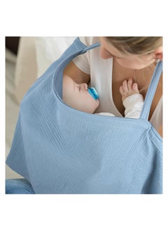 RATSAW Muslin Nursing Cover For Baby Breastfeeding Breathable Cover With Adjustable Strap Privacy Protection Cotton Cover  - Image 5