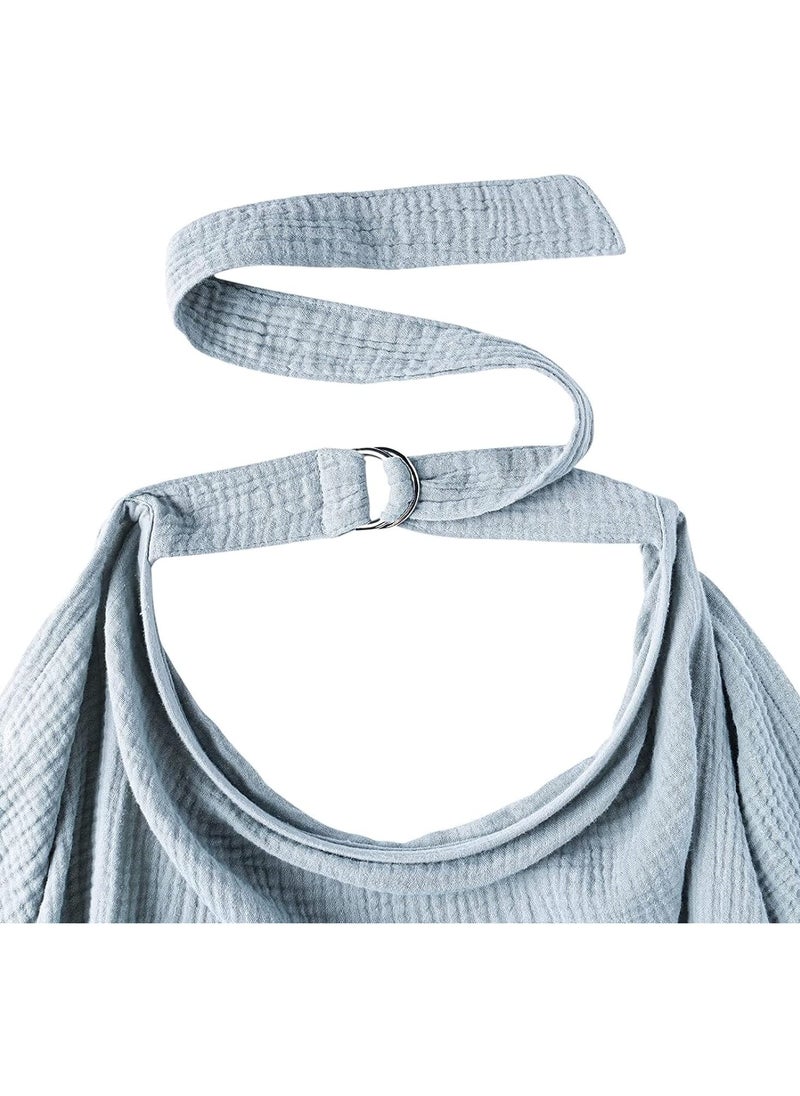 RATSAW Muslin Nursing Cover For Baby Breastfeeding Breathable Cover With Adjustable Strap Privacy Protection Cotton Cover  - Image 4