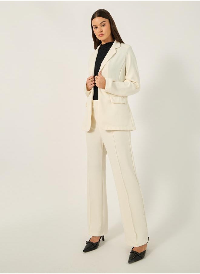 Styli - Solid Regular Fit Notch Label Neck Blazer - Image 1