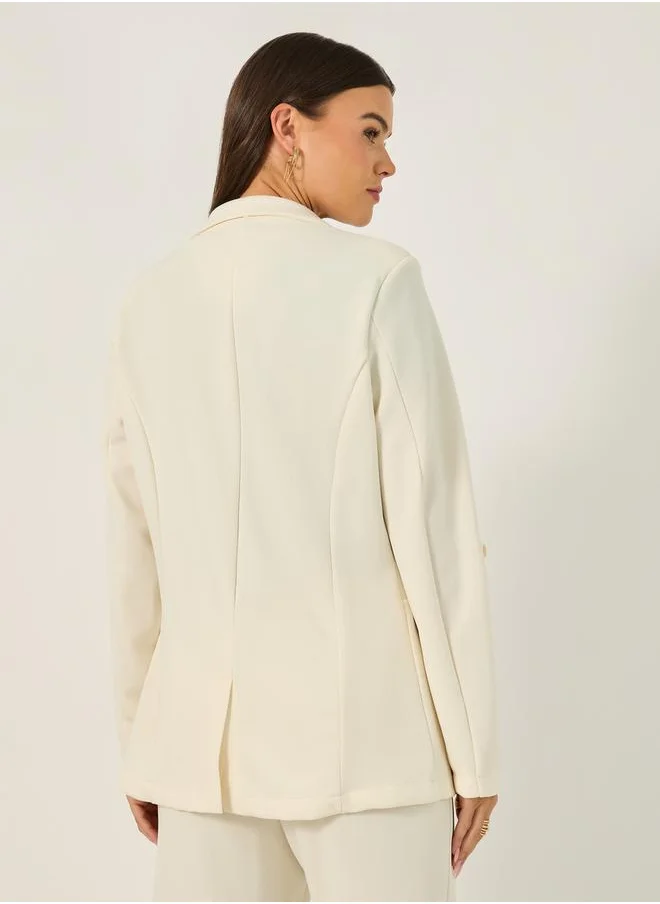 ستايلي Solid Regular Fit Notch Label Neck Blazer