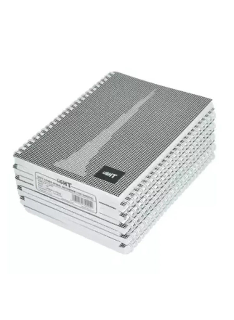 Light 10-Piece Light Spiral Soft Cover Notebook Single Ruled (100 Sheet) A5 Size - LINBA51706S 