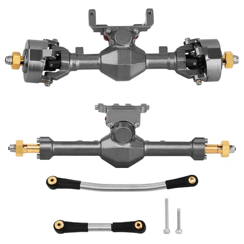 Pothyes Diamond Shape SCX24 Aluminum Axle Upgrades for Axial SCX24 Deadbolt C10 JLU Gladiator Bronco 124 RC Crawler Titanium - Image 1