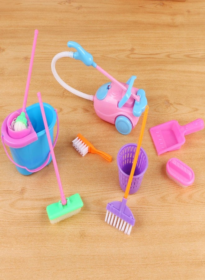 MIKIMIQI 9 Pcs Miniature Dollhouse Cleaning Supplies Mini Bucket Mop Dust Pan Brush Broom Mini Housework Cute Cleaning Supplies Tools Miniature Furniture Dollhouse Decoration Accessories - Image 4