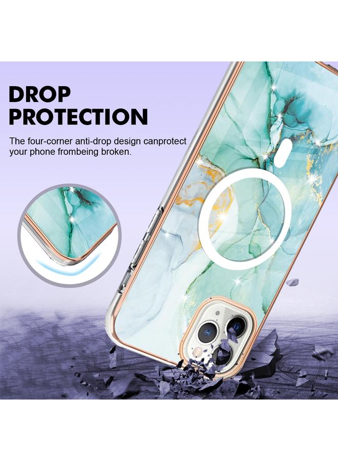 S-TOP Case For iPhone 11 Pro Max Marble Pattern Dual-side IMD Magsafe TPU Phone Case - Image 4