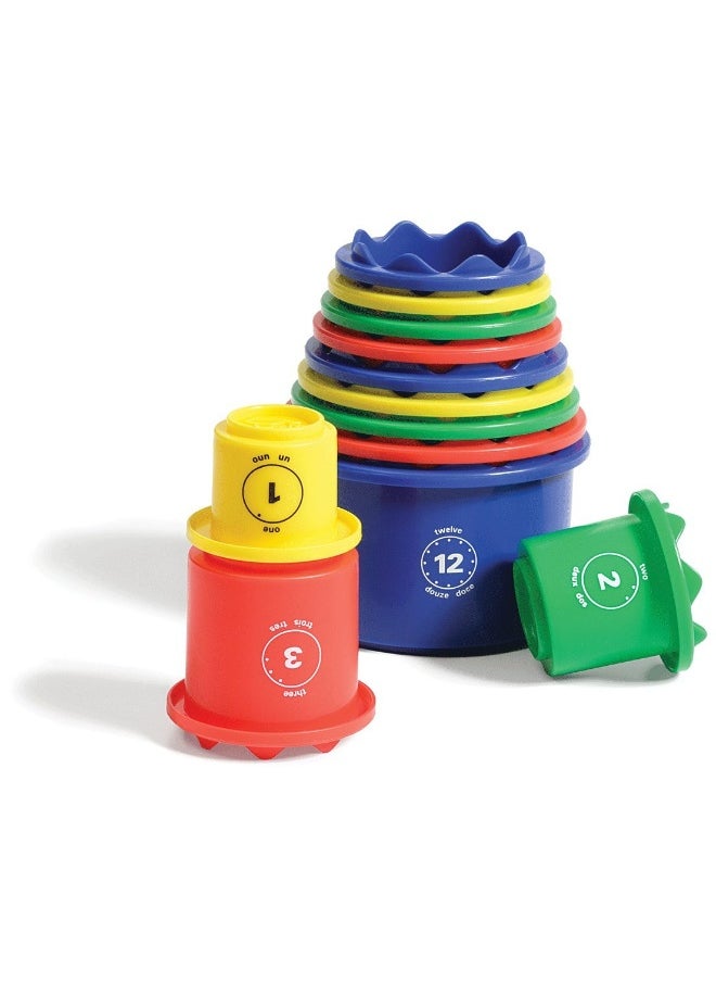 Discovery Toys Discovery Toys Measure UP! Cups | Educational Stacking & Nesting 12 Piece Numbered Set| Kid-Powered Learning | STEM Toy Early Math Childhood Development 12 Months and Up  - Image 1