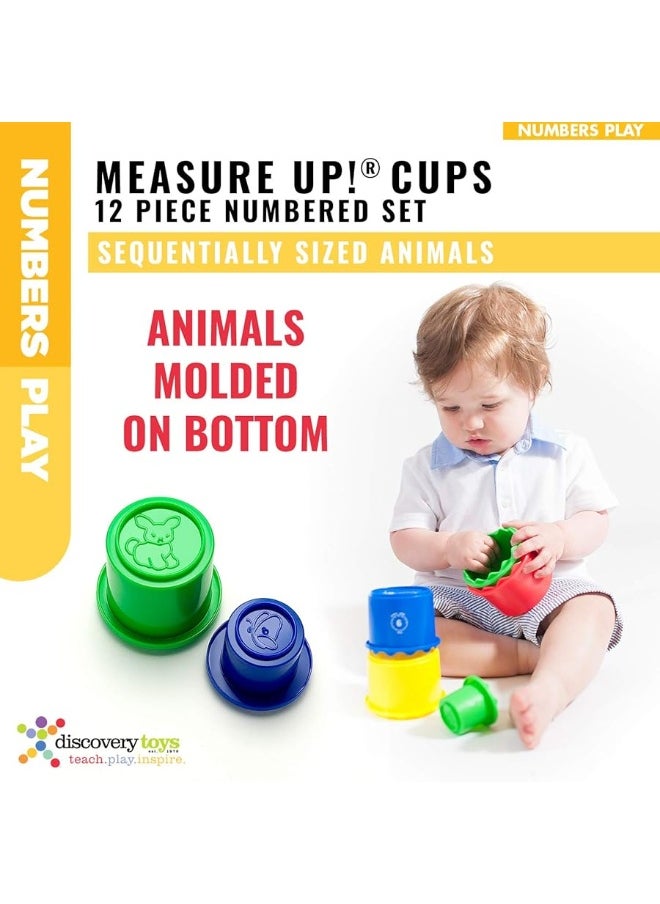 Discovery Toys Discovery Toys Measure UP! Cups | Educational Stacking & Nesting 12 Piece Numbered Set| Kid-Powered Learning | STEM Toy Early Math Childhood Development 12 Months and Up  - Image 4