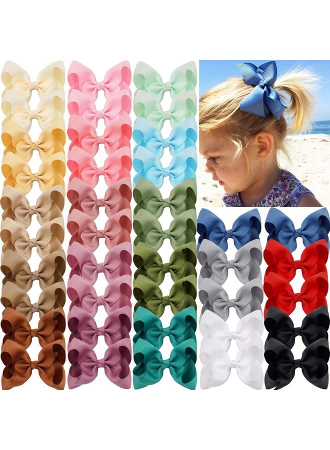 JOYOYO 40PCS 4.5 Inch Bows for Girls Grosgrain Ribbon Toddler Hair Bows Alligator Clips Hair Accessories for Toddlers Baby Girls Kids Teens in Pairs - Image 1
