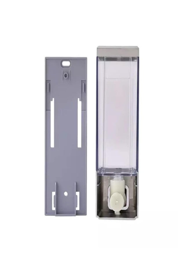 BATHONIX Transparent ABS Plastic Wall Mounted Soap Dispenser 400ml (Pack of 1) - Image 3