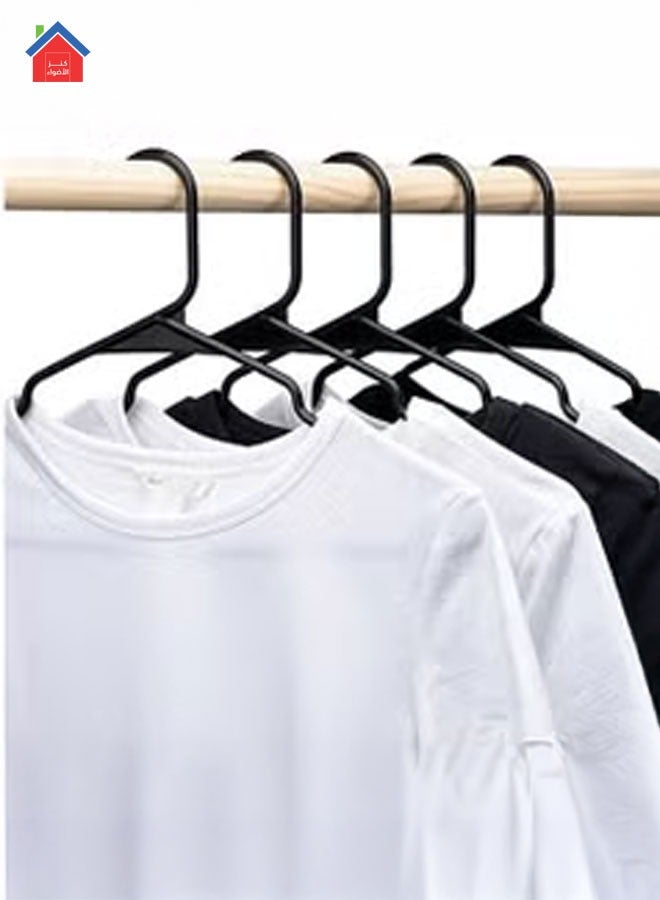 Kanz Aladwaa Luxurious plastic clothing hangers (216 pieces) of the mega type in black color.  - Image 2