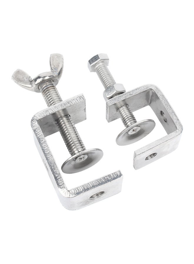 304 Stainless Steel Tiger Clip U-shaped C- Shaped Clamp Pipe Clip Steel Pipe Square Fixing Fixture Hand-screw Ring Clamp-Specification Model:304 Ring Tiger Clip Opening 55mm  - Image 4