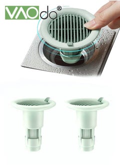 VAOdo 2PCS Deodorant Floor Drain Sealed TPR Soft Plug One-way Drainage Design Wear-resistant and Anti-corrosion Anti-blocking Bathroom Kitchen Filter  - Image 1