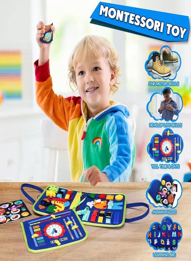 NANHE SHARKS Montessori Busy Board for Toddlers | Educational Sensory Activity Toy for Kids Age 1+ | Travel-Friendly Busy Book for Airplane & Car | Skill Development Toy for Boys & Girls (Multicolor) - Image 4
