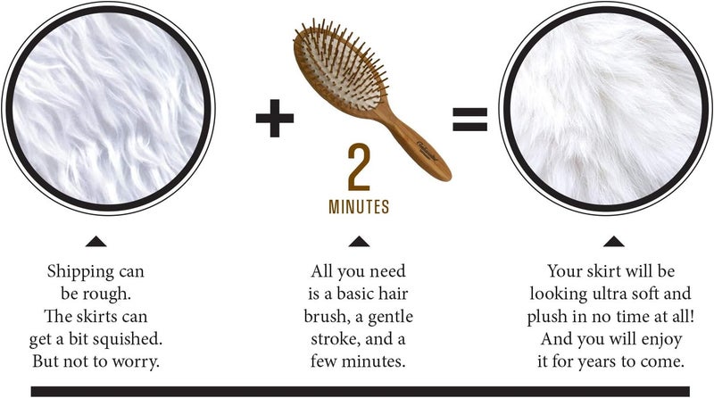 OLYPHAN White Christmas Tree Skirt - Faux Fur Tree Skirt Large Luxury - 48 inches (4ft) / 36 inch (3 ft) / 30 inch Round for Under Xmas Tree Decorations (36 inches (3ft)) - Image 2