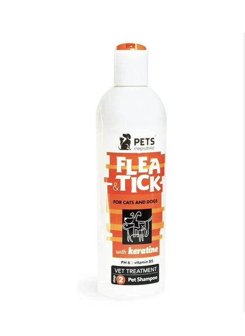 Anti Flea & Tick Shampoo For Pet With Keratin 500ml
