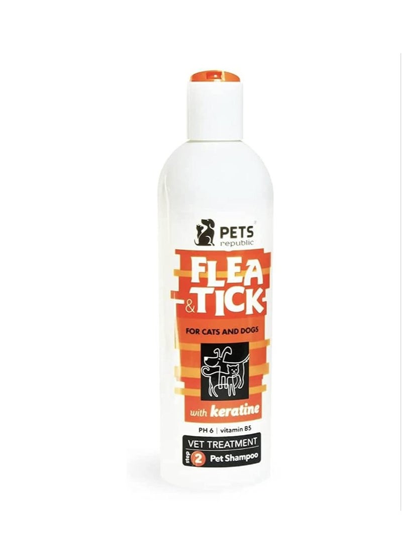 Pets Republic - Anti Flea & Tick Shampoo For Pet With Keratin 500ml - Image 1