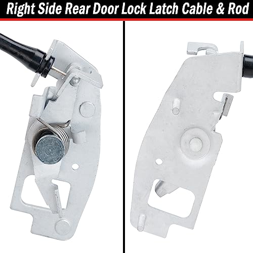 Qagea Rear Door Lock Latch Cable & Rod - Right Passenger Side - Fit for 1992-2019 Ford E150 E250 E350 E450, Back Cargo Door Latch Cables Kit Replaces# 8C2Z-15431A02-C AC2Z-15431A02-A 6C2Z-15431A02-AA - Image 5