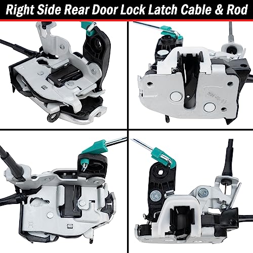 Qagea Rear Door Lock Latch Cable & Rod - Right Passenger Side - Fit for 1992-2019 Ford E150 E250 E350 E450, Back Cargo Door Latch Cables Kit Replaces# 8C2Z-15431A02-C AC2Z-15431A02-A 6C2Z-15431A02-AA - Image 4