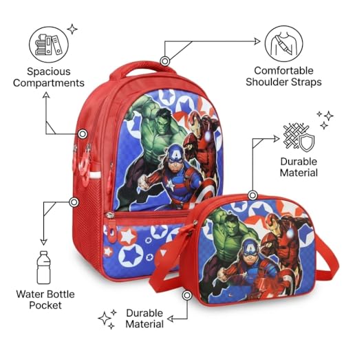 Stylbase Waterproof School Bag with Lunch Bag Combo for Boys and Girls Kids Bag with Tiffin Cover - Backpack for Travelling for 5-7 Years 15 Inches - Image 5