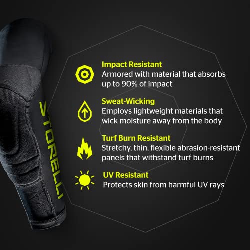 Storelli BodyShield Arm Guards, Protective Goalie Elbow Pads for Soccer & High Impact Sports with XRD Extreme Impact Protection, 1 Pair, Black, Large - Image 3