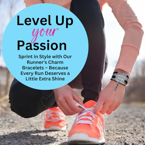 Infinity Collection Running Gifts- Runner Bracelet, Running Jewelry, Adjustable Running Charm Bracelet- Ideal Cross Country, Track, Marathon Gifts - Image 5