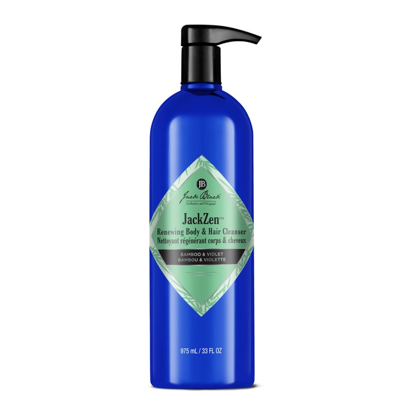 Jack Black Jack Black JackZen Renewing Body  Hair Cleanser 33 Fl Oz  Bamboo  Violet  Mens Body Wash Mens Shampoo Skin Care Hair Care DualPurpose Body Wash Men SulfateFree