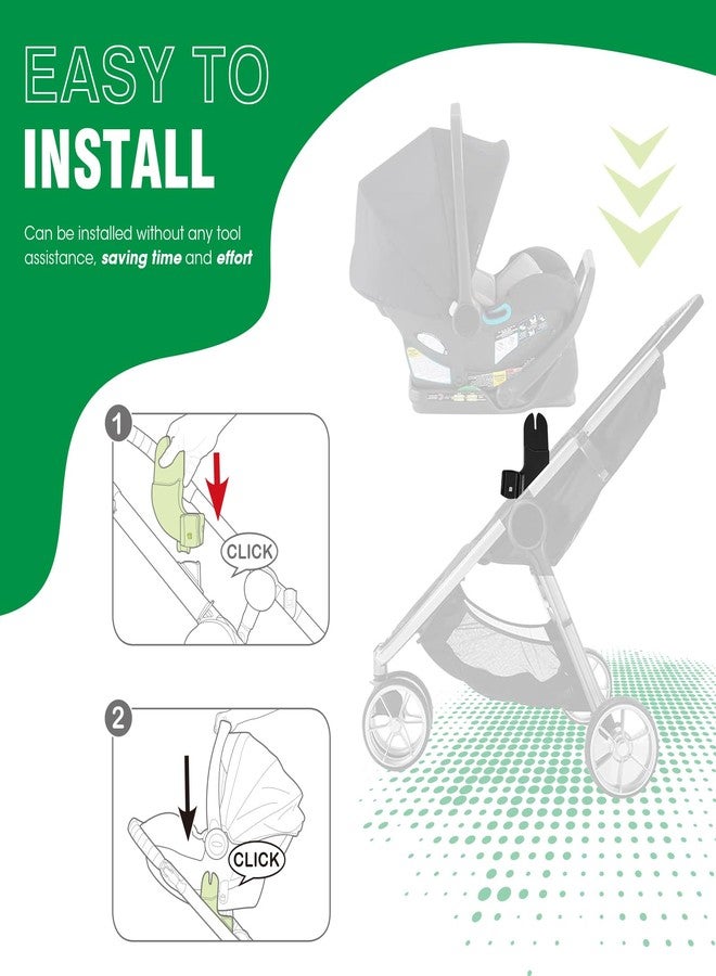 Hiumtree Car Seat Adapter for Stroller Compatible with Baby Jogger (City Go/City Select) & Graco Car Seats City Select Stroller Accessories Car Seat Adapter for Stroller Nylon, Black - Image 4