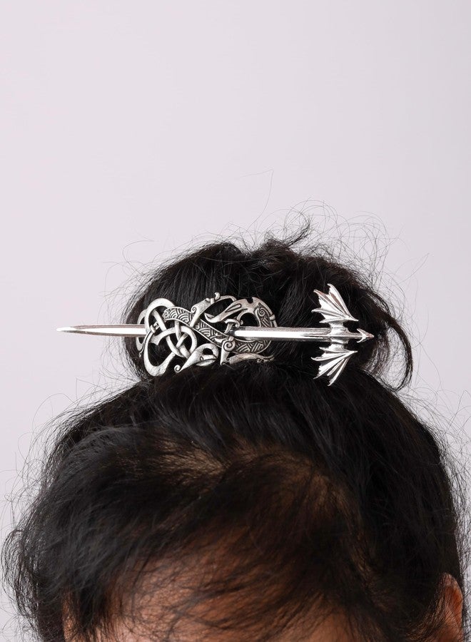 HAQUIL Dragon Wing Celtic Knot Hairpin, Viking Jewelry Clip Minimalist, Hair Accessories for Women - Image 2