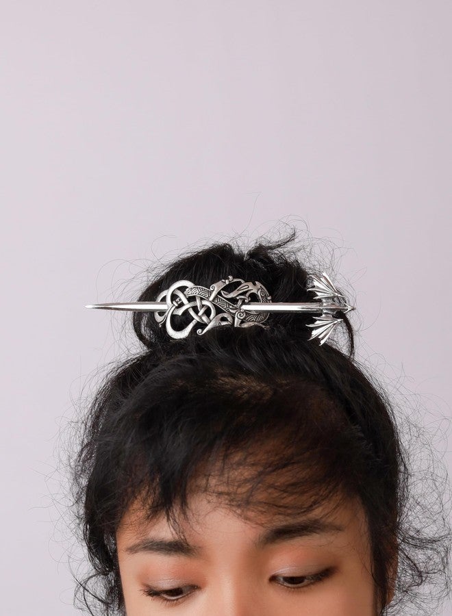 HAQUIL Dragon Wing Celtic Knot Hairpin, Viking Jewelry Clip Minimalist, Hair Accessories for Women - Image 4