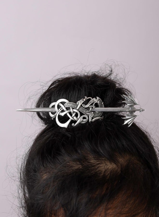 HAQUIL Dragon Wing Celtic Knot Hairpin, Viking Jewelry Clip Minimalist, Hair Accessories for Women - Image 3