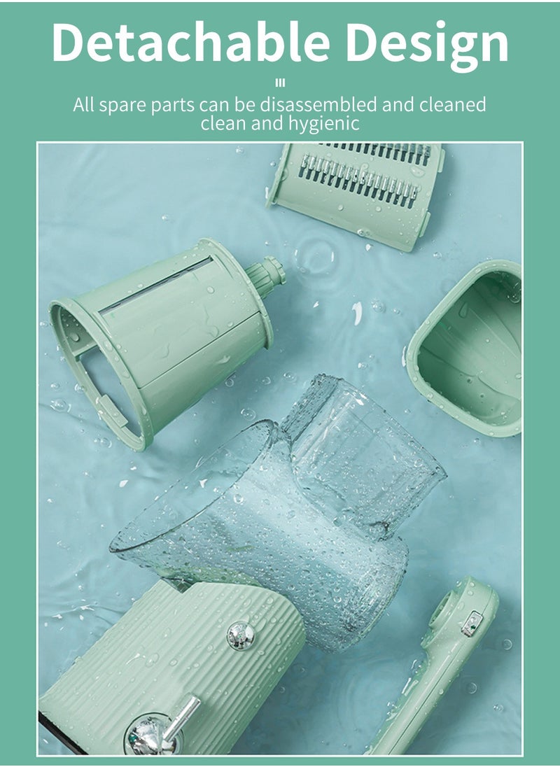 LEOKOR Multifunction Food Chopper Vegetable Slicer with Container Manual Drum Vegetable Cutter  - Image 5