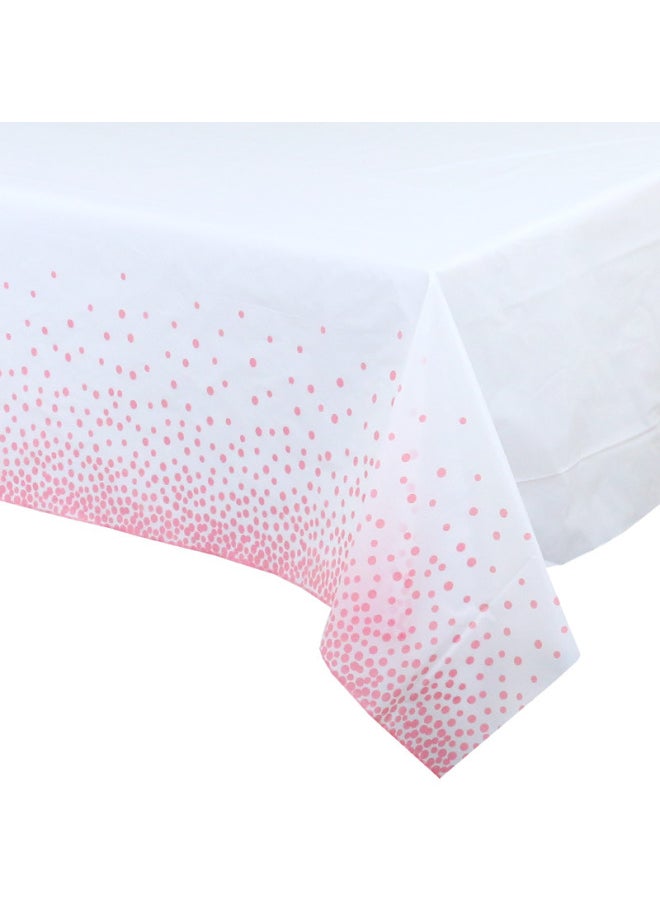 Generic - Dot Disposable Tablecloth Gold And Silver Coffee Wave Dot Rose Gold Bronzing Dot Tablecloth 54x108in-Color:Pink-gradient Dot 1.37x 2.74 Meters - Image 1