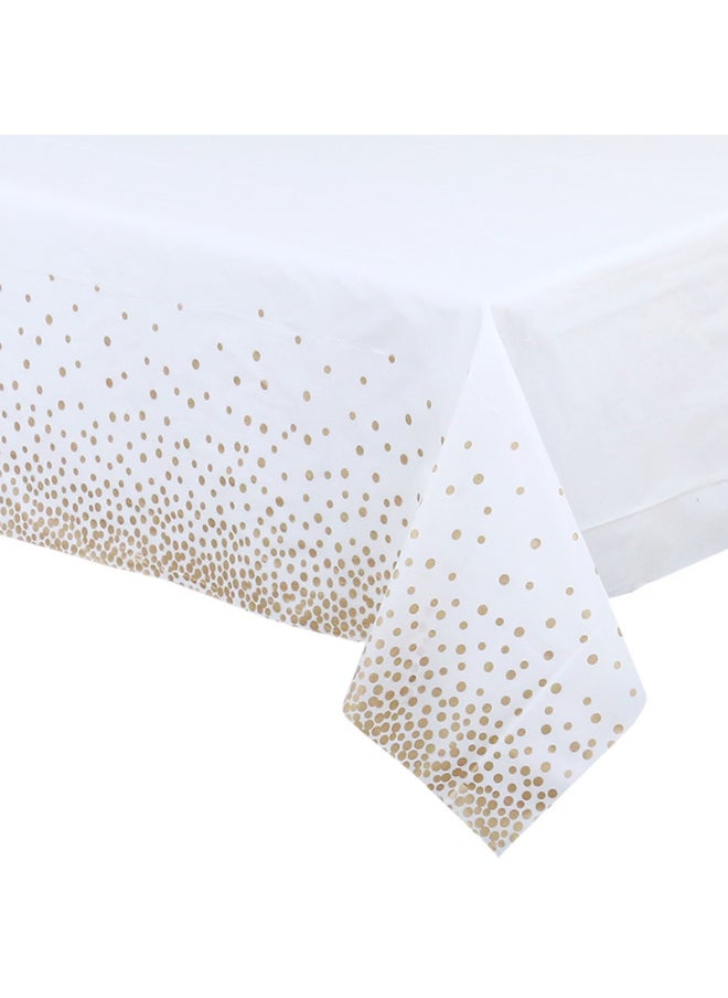 Generic - Dot Disposable Tablecloth Gold And Silver Coffee Wave Dot Rose Gold Bronzing Dot Tablecloth 54x108in-Color:Pink-gradient Dot 1.37x 2.74 Meters - Image 1