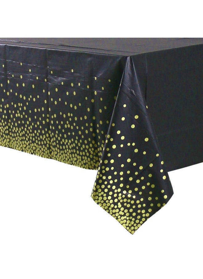 Generic - Dot Disposable Tablecloth Gold And Silver Coffee Wave Dot Rose Gold Bronzing Dot Tablecloth 54x108in-Color:Pink-gradient Dot 1.37x 2.74 Meters - Image 1