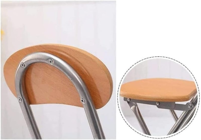co arma Wooden Folding Backrest Chair for Home, Cafe, Dormitory, Garden - Elderly Prayer Seating - Image 2