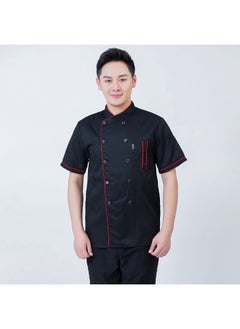 NIBEMINENT Chef Uniform Short Sleeve Hotel Work Clothes Summer Western Restaurant Restaurant Cake Back Kitchen  - Image 1