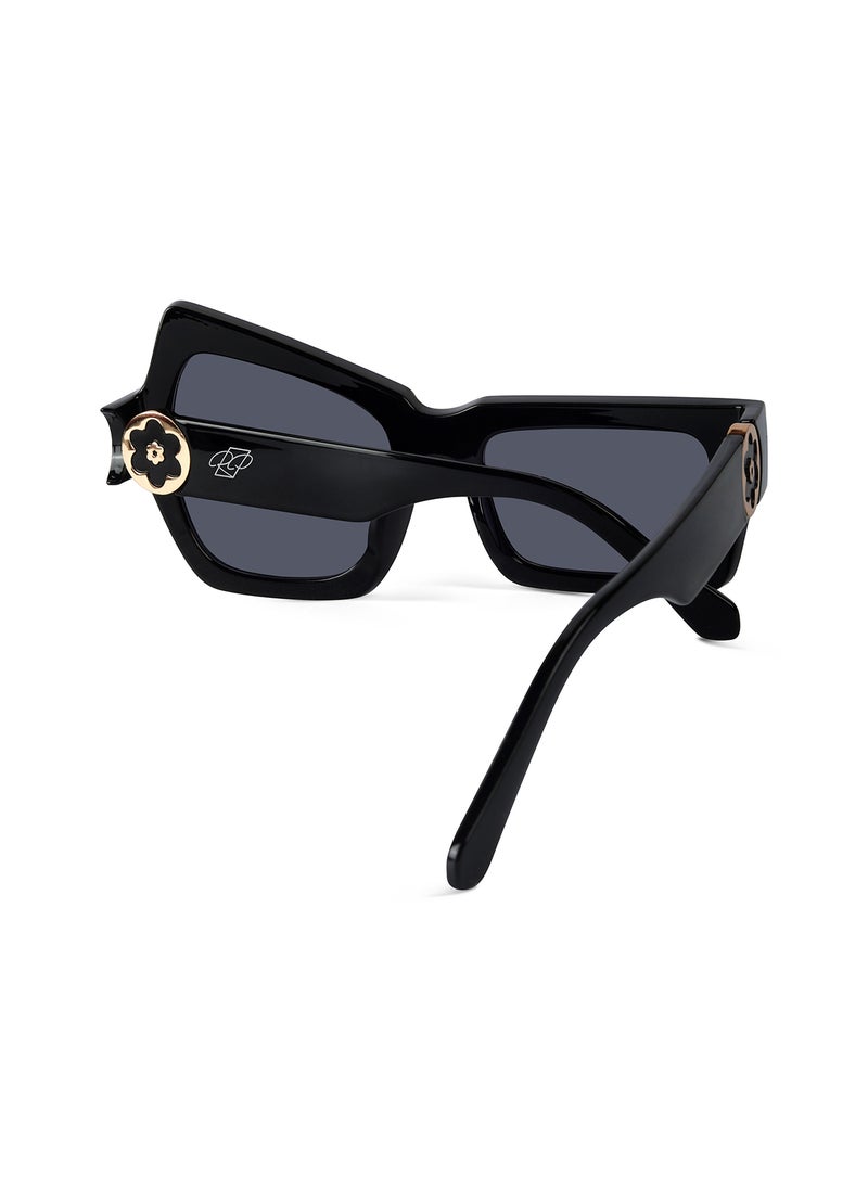 Woggles Red Pappy Aurify Black Asymetrical Sunglasses  - Image 5