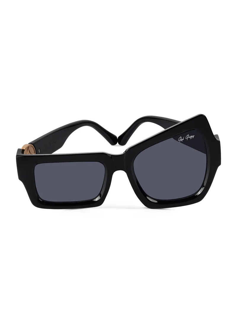 Woggles Red Pappy Aurify Black Asymetrical Sunglasses