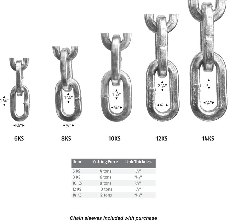 Abus Hardened Steel 12KS 1/2" Thick Square Security Chain for Bikes, Containers, Trailers, ATV's, Motorcycles and Personal/Industrial Property (6 Foot) - Image 3