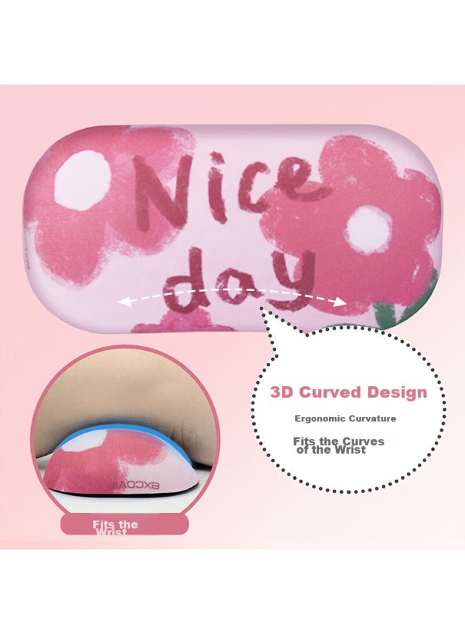 Exco Cute Anime Flower Field Mouse Pad Wrist Rest, Mouse Hand Support, Wrist Support, Silicone Hand Pad, Small Size, For Computer Office Keyboard Gaming, Hand Support Pillow 9492 - Image 2
