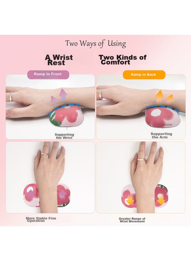 Exco Cute Anime Flower Field Mouse Pad Wrist Rest, Mouse Hand Support, Wrist Support, Silicone Hand Pad, Small Size, For Computer Office Keyboard Gaming, Hand Support Pillow 9492 - Image 3