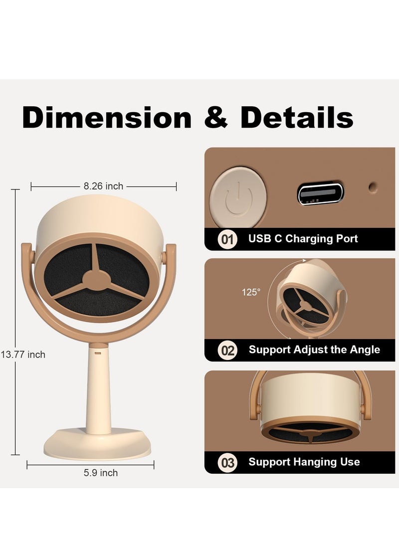 Barakah Desktop Extractor Hood, Mini Rechargeable Desktop Range Hood with 2 Speed Exhaust Fan, Low Noise Portable Cooker Hood with 2PCS filter cotton for Kitchen Exhaust Fan for BBQ, Hot Pot - Image 2